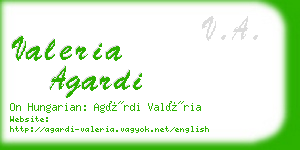 valeria agardi business card